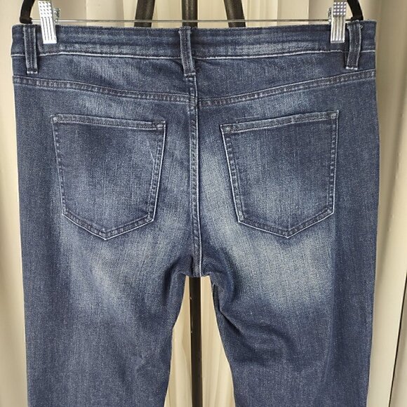 Liz Claiborne City Women's Cotton Blend Straight Leg Blue Jeans Size 12 - Picture 4 of 11